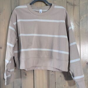 Lululemon stripped long sleeve cropped sweatshirt
